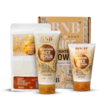 BNB Rice Extract Bright & Glow Kit ( Rice Face Wash + Rice Scrub + Rice Mask )