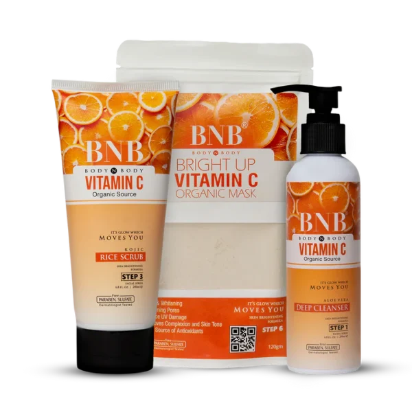 BNB Vitamin C Bright Up Kit (Cleanser+ Scrub+Mask)