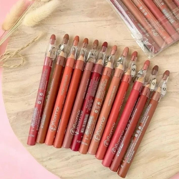 Flormar Matte Lip Pencils pack of 12 - Image 3