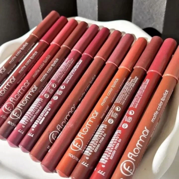 Flormar Matte Lip Pencils pack of 12 - Image 4