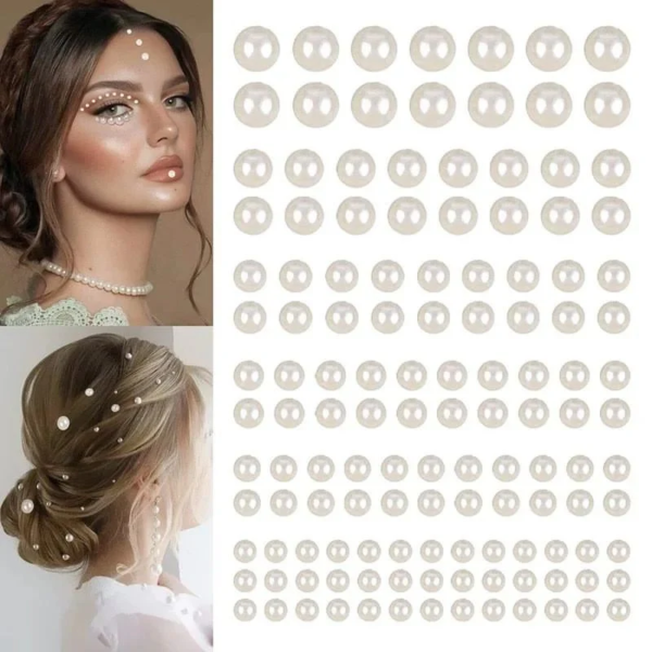 Hair Decoration Stones Pearls Adhesive - Image 3