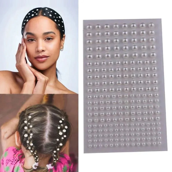 Hair Decoration Stones Pearls Adhesive