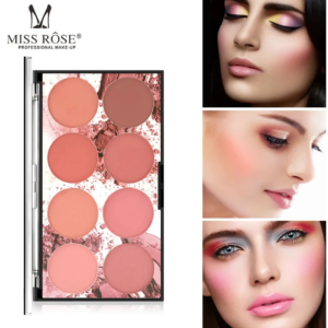 8 Colors Miss Rose Blush Palette Lasting Mineral Pigment Blusher Powder Bronzer Cosmetics Contour Shadow Face Modification Makeup Palette