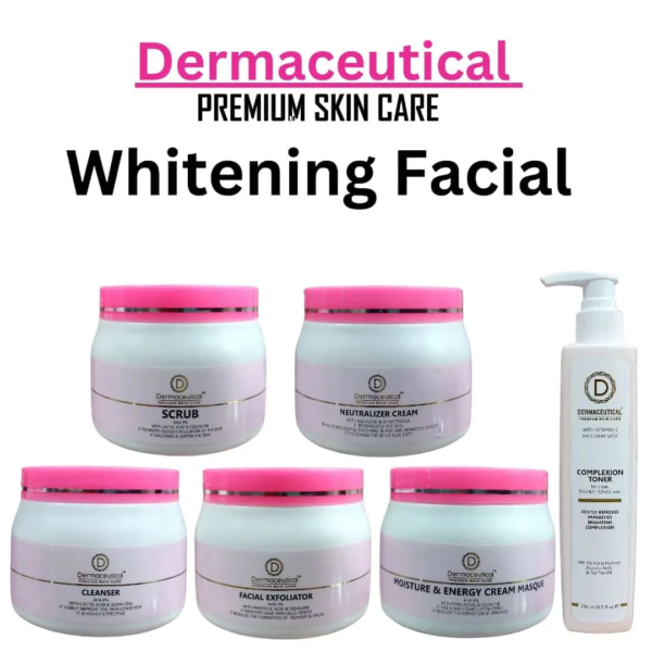 Dermaceutical Cleanser 2. Dermaceutical Fascial Exfoliator 3. Dermaceutical Scrub 4. Dermaceutical Neutralizer Cream 5. Dermaceutical Moisture & Energy Cream Mask 6. Dermaceutical Complexion Toner